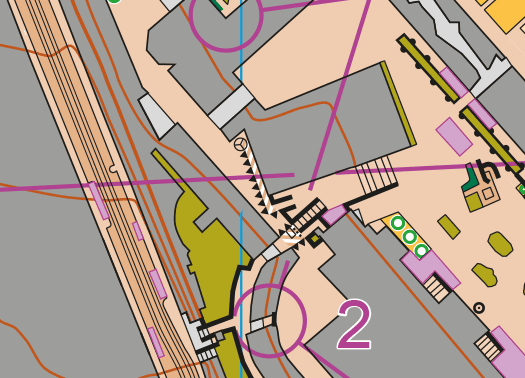 Sprint orienteering map sample